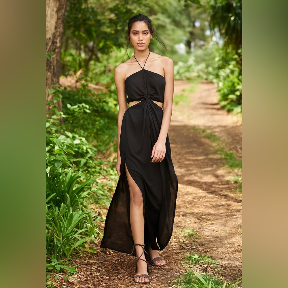 Verandah NWT Twisted Dress Black